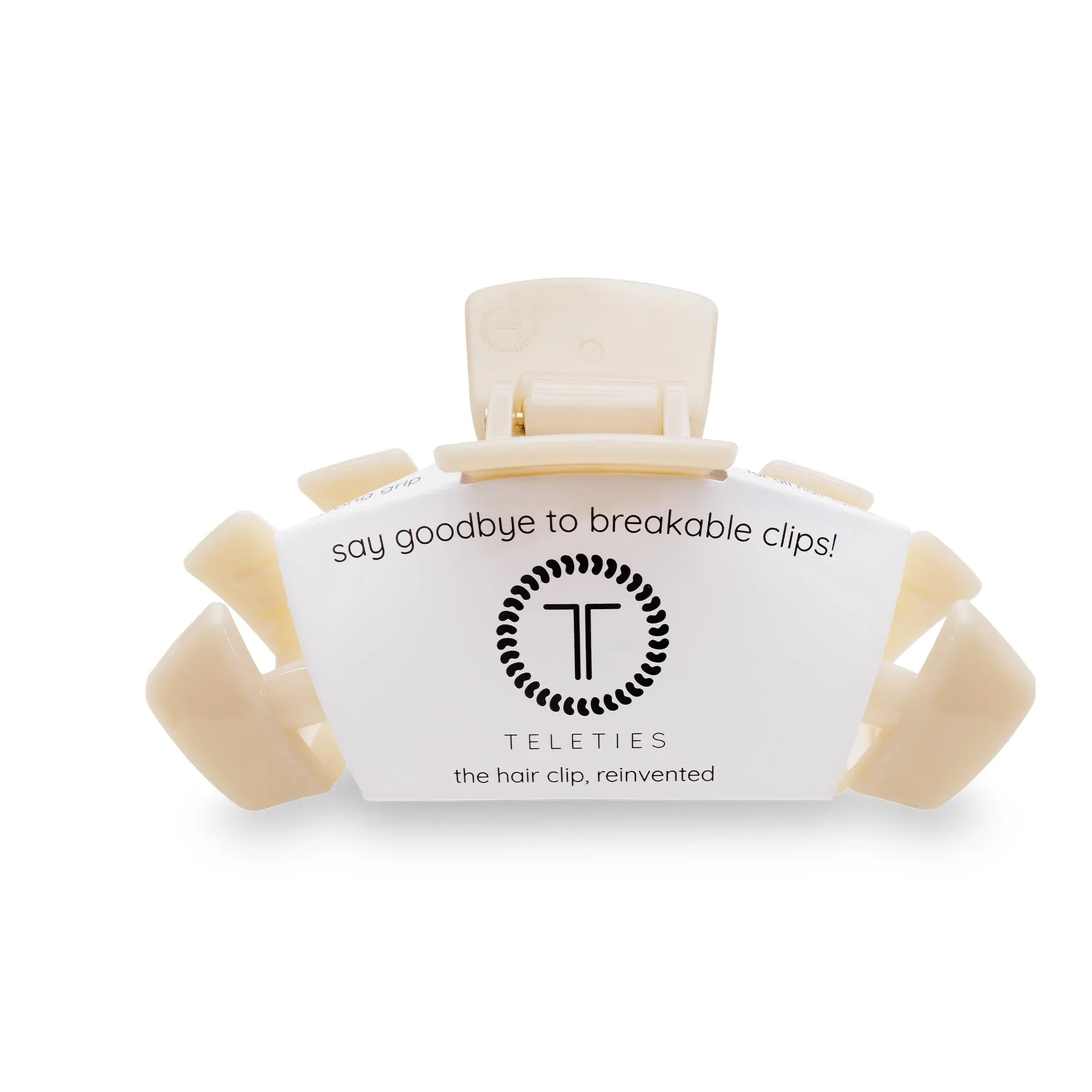 Large Teletie Hair Clip (Black, White, Almond)