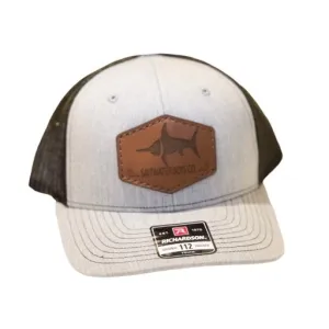 Leather Logo Hat - Grey/Black