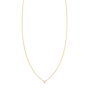 Letter V - 14k Gold Initial Necklace