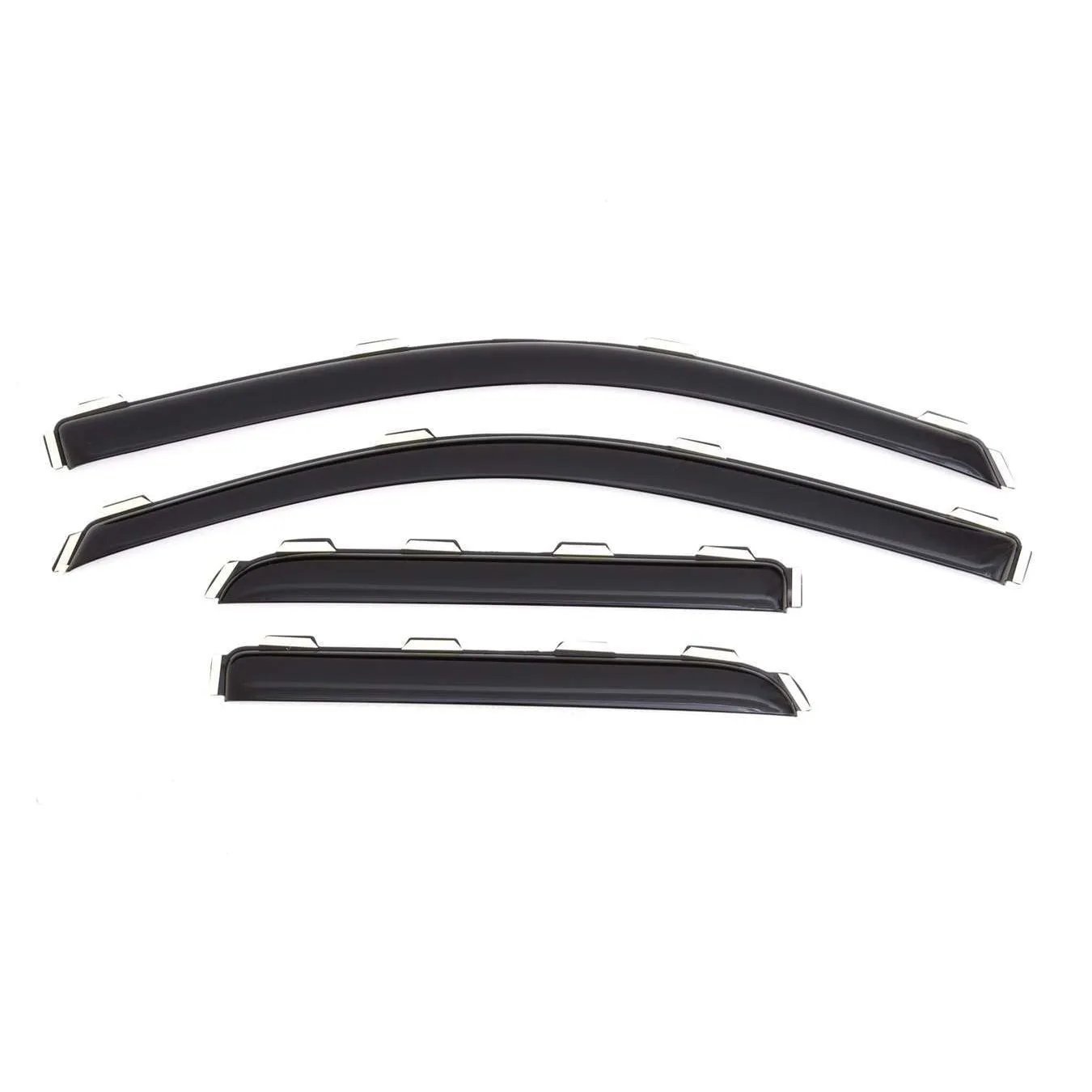 Lund Front / Rear In-Channel Ventvisor - Stick-On - Dark Smoke - Extended Cab - GM Fullsize Truck 2014