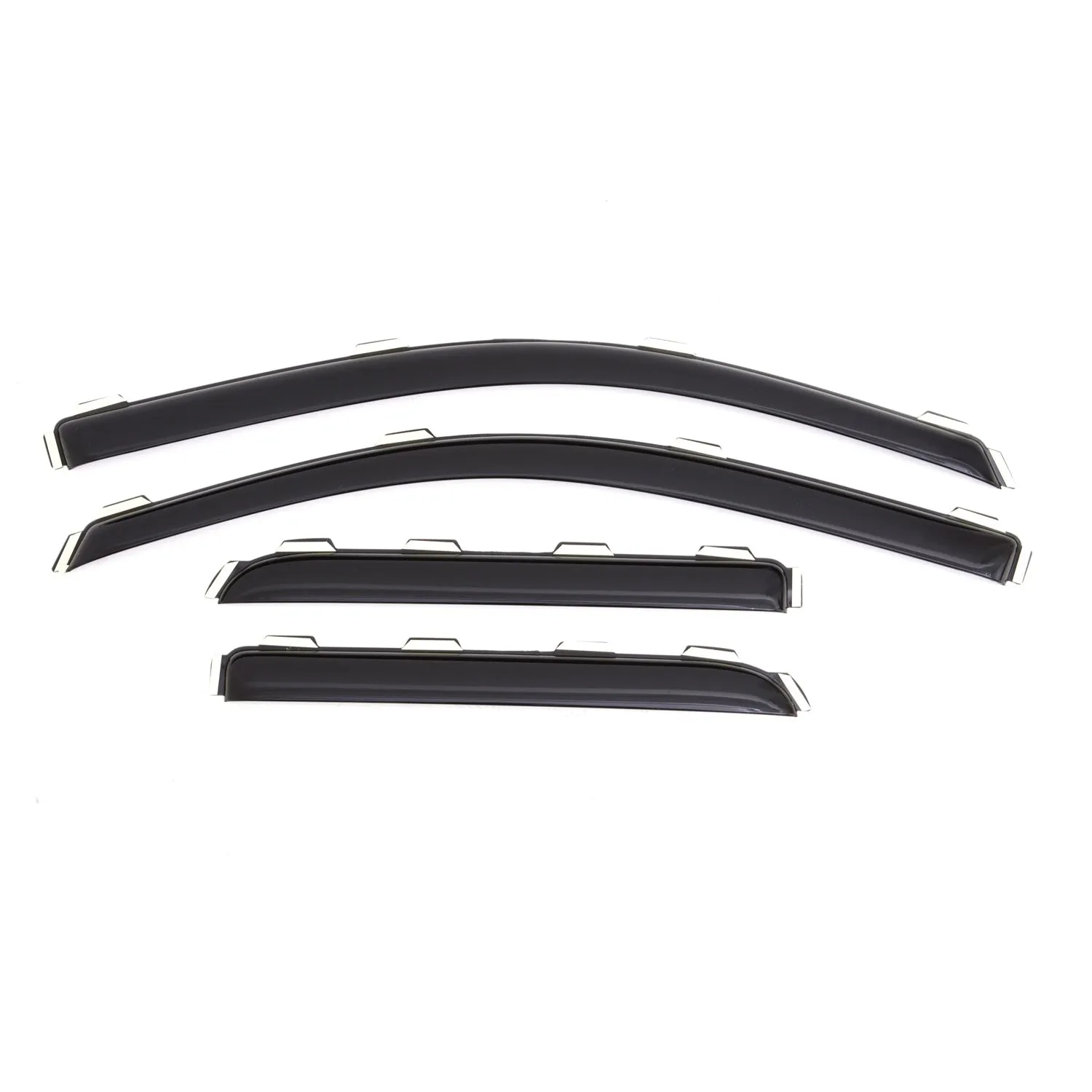 Lund Front / Rear In-Channel Ventvisor - Stick-On - Dark Smoke - Extended Cab - GM Fullsize Truck 2014
