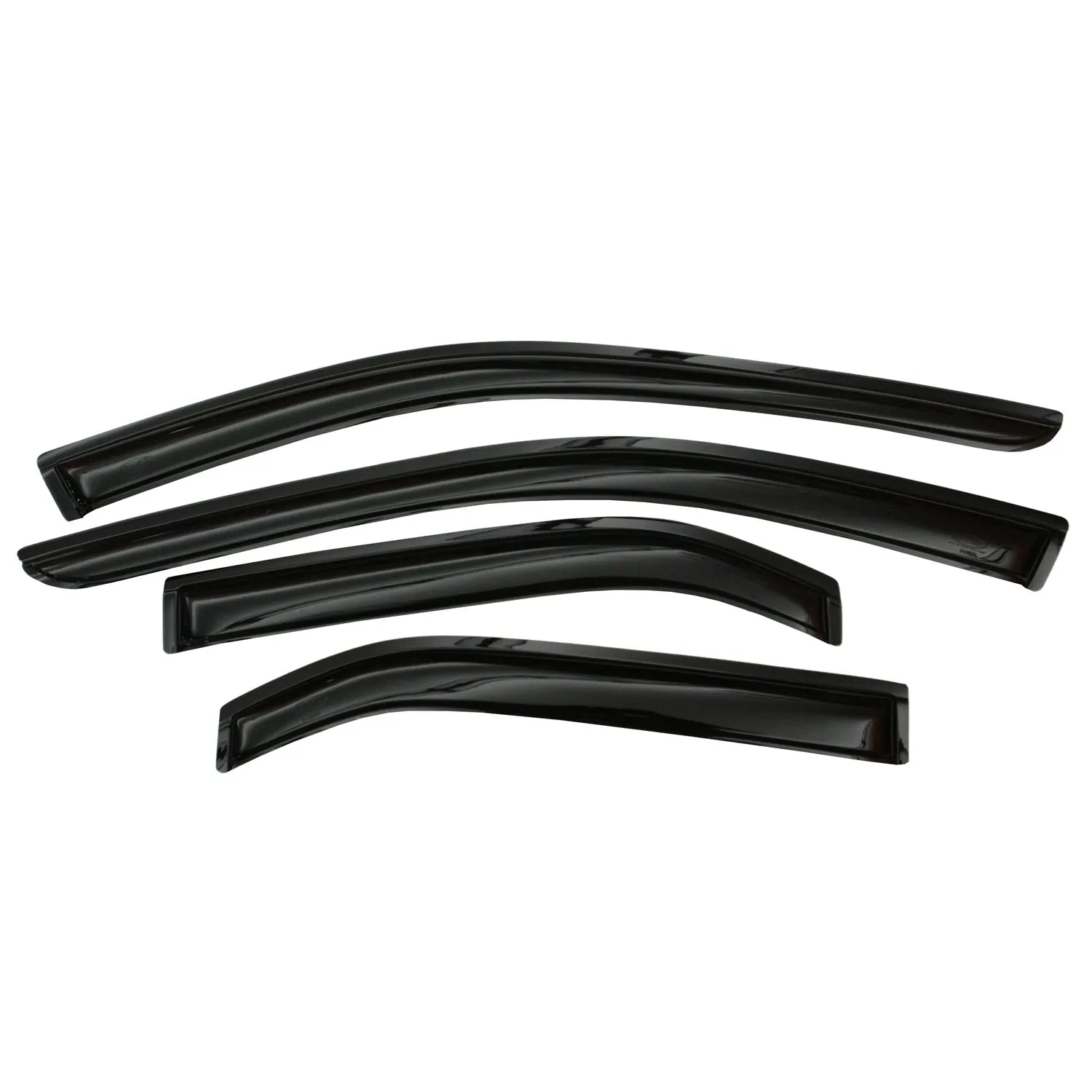 Lund Original Ventvisor Front / Rear Side Window Visor - Stick-On - Dark Smoke - Extended Cab - GM Fullsize Truck 2014-15