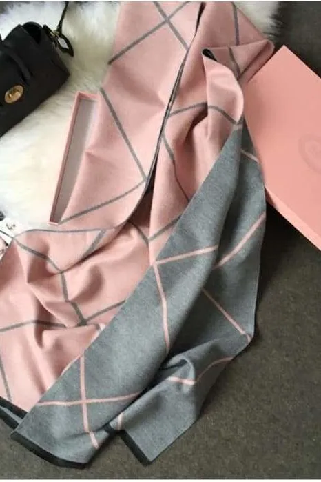 Luxe Pashmina Plaid Travel Scarf