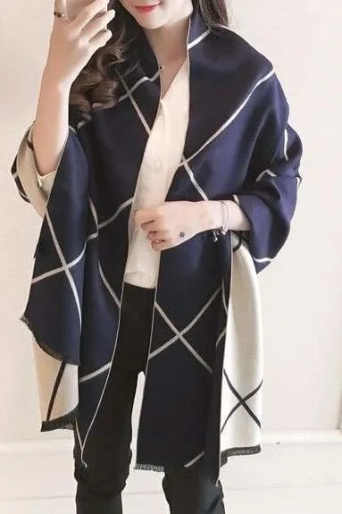 Luxe Pashmina Plaid Travel Scarf