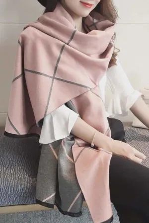 Luxe Pashmina Plaid Travel Scarf