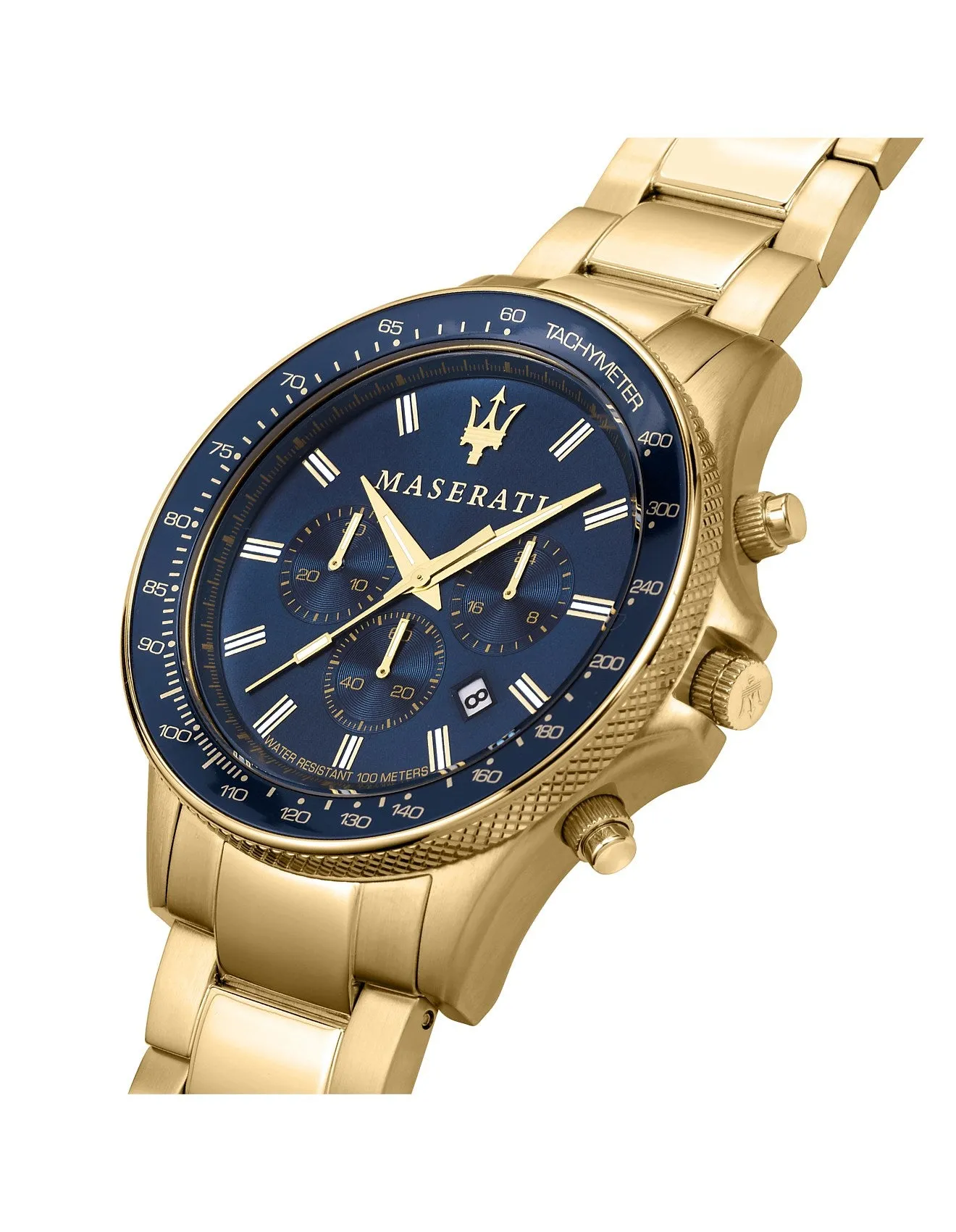 Maserati Sfida 44mm Gold Chronograph Watch.- R8873640008