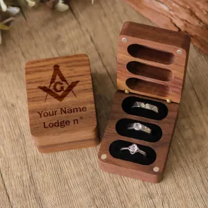 Master Mason Blue Lodge Jewelry Box - Wooden Customizable