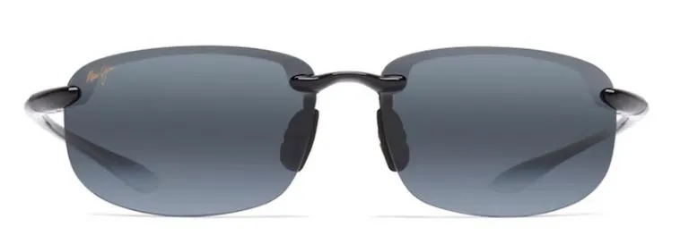 Maui Jim Ho'okipa Rimless Gloss Black Polarized Sunglasses