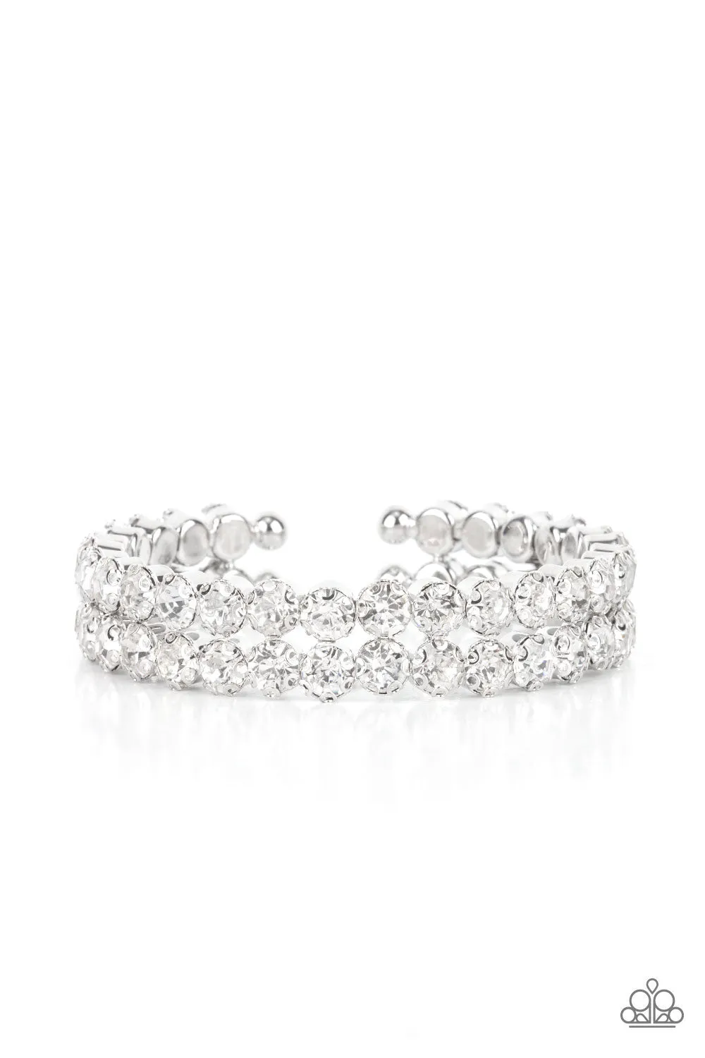 Megawatt Majesty - White Bracelet - Paparazzi Accessories