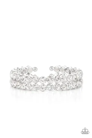 Megawatt Majesty - White Bracelet - Paparazzi Accessories