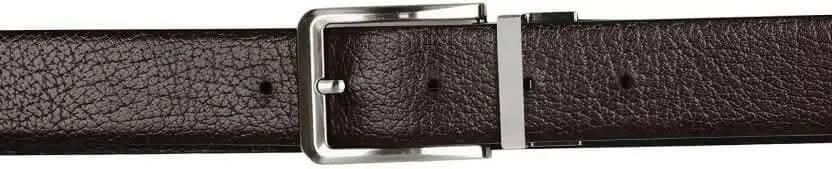Men Evening, Party, Formal, Casual Black Genuine Leather Reversible Belt (Size: 40)