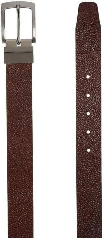 Men Evening, Party, Formal, Casual Black Genuine Leather Reversible Belt (Size: 42)