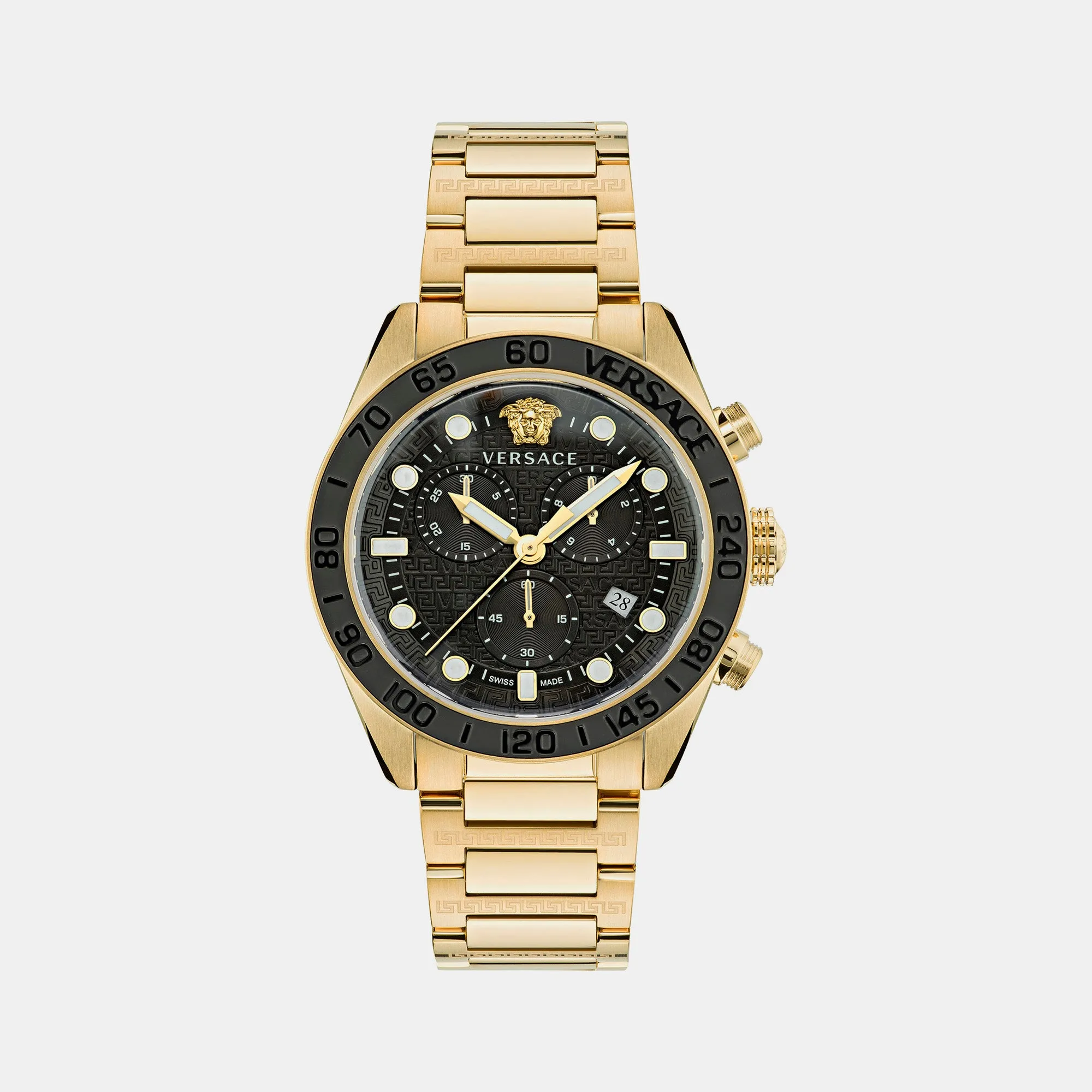 Men's Black Chronograph Stainless Steel Watch VE6K00523