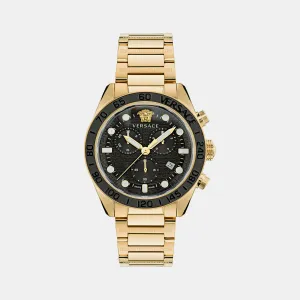 Men's Black Chronograph Stainless Steel Watch VE6K00523