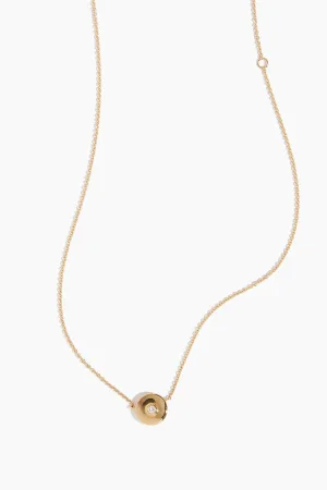 Mini Saucer Pendant Necklace in 18k Yellow Gold