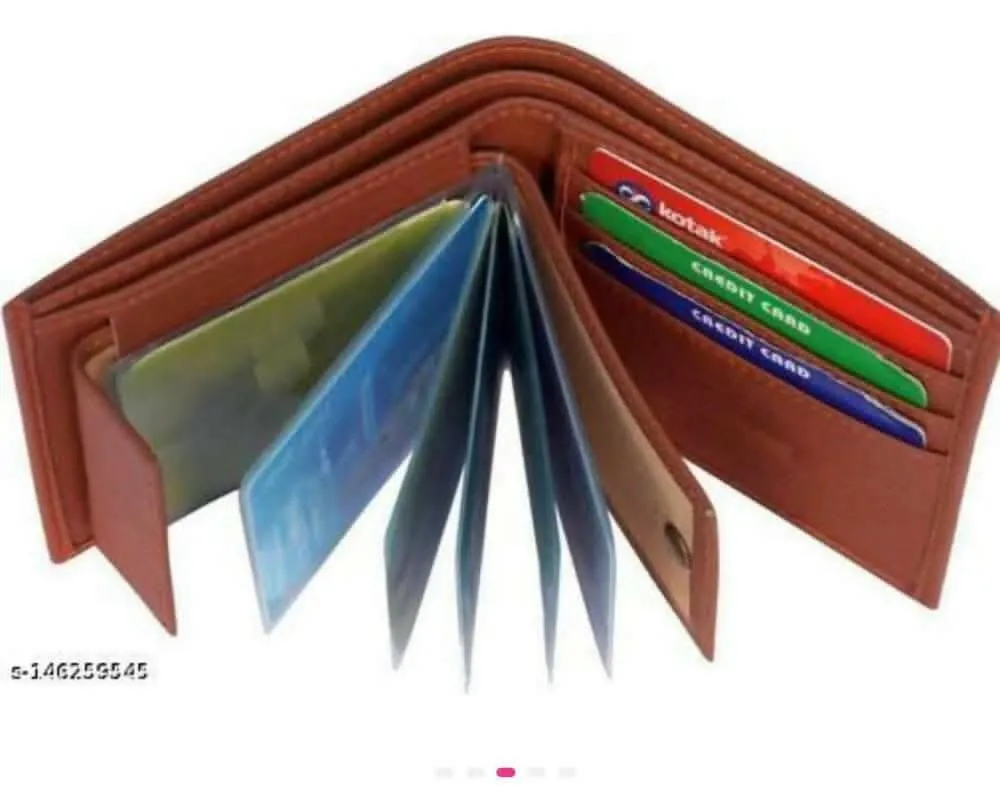 Multispace Combo Brown Belt And Wallet Men's Artificial Leather Combo (Red)