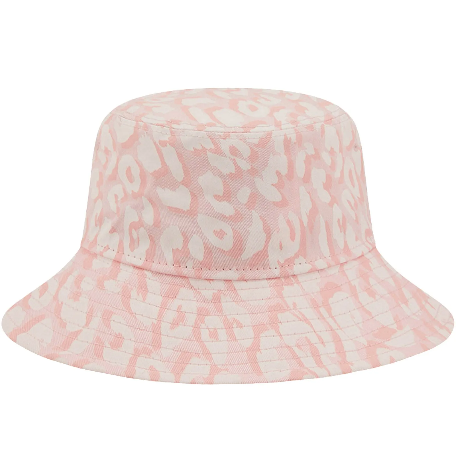 New Era Womens Leopard Print Bucket Hat - Pink