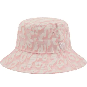 New Era Womens Leopard Print Bucket Hat - Pink