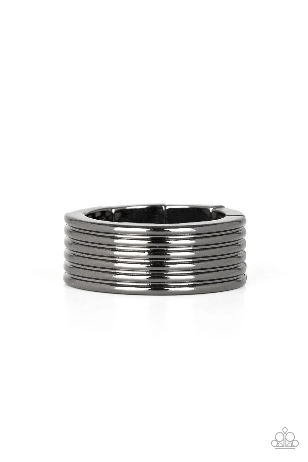 Open Door Jewelry - A Mans Man - Black Ring - Paparazzi Accessories