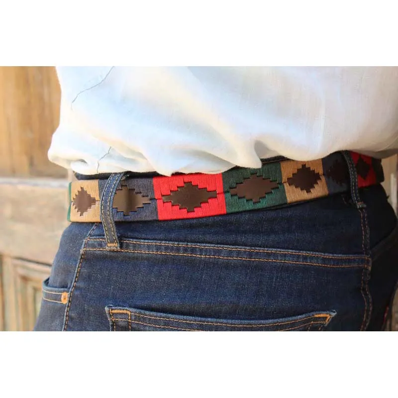 Pampeano Leather Polo Belt - Navidad