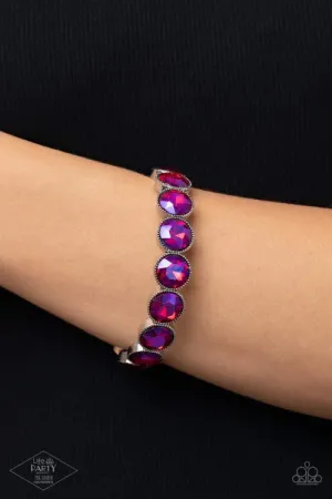 Paparazzi Number One Knockout -  Pink Multi Bracelet -  Pink Diamond Life of the Party Exclusive