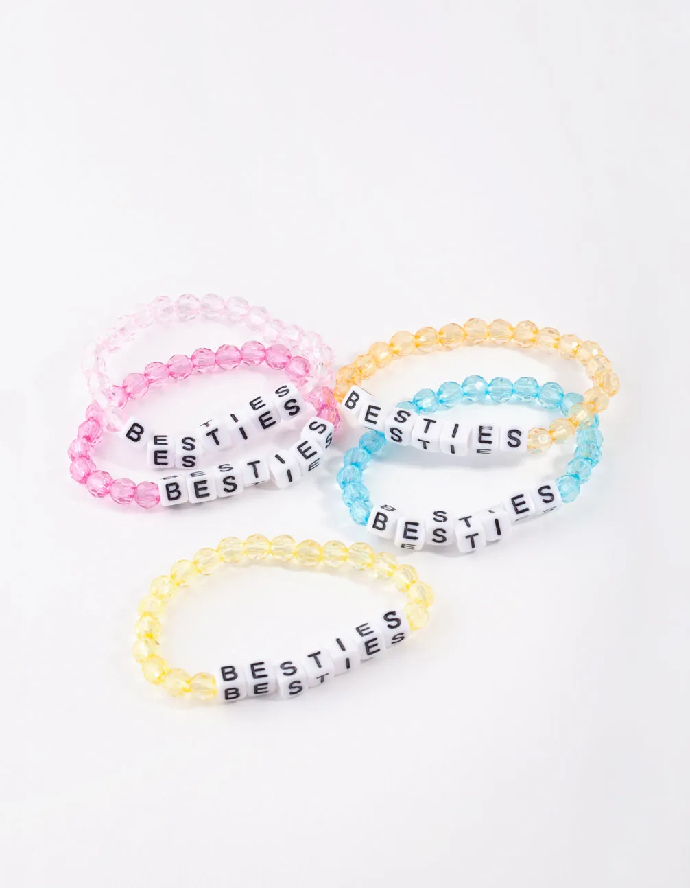 Rainbow Bestie Beaded Friendship Bracelet 5-Pack