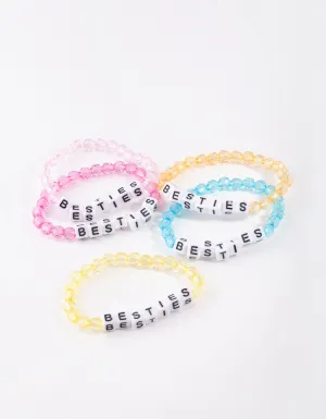 Rainbow Bestie Beaded Friendship Bracelet 5-Pack