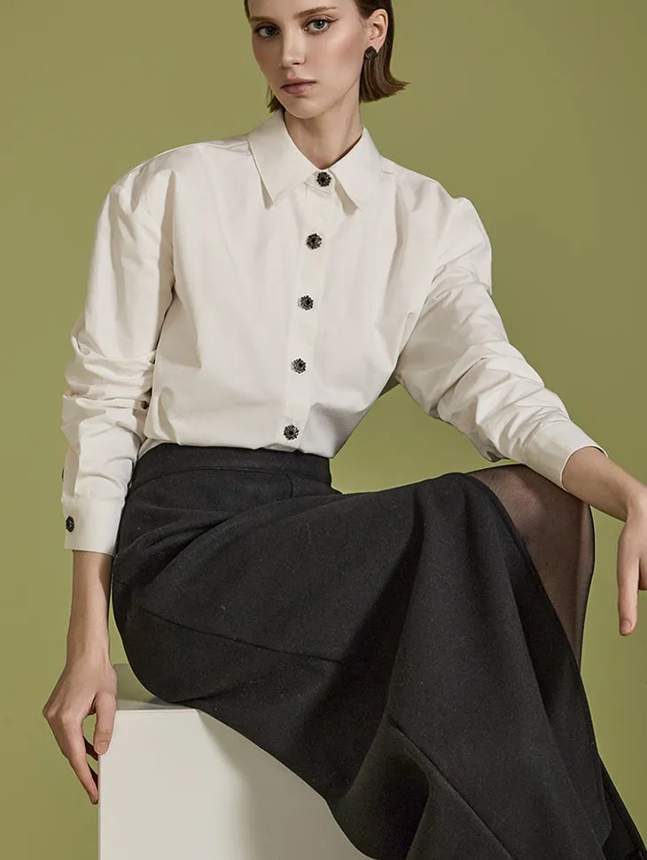 S700 Jewelry Button Shirt