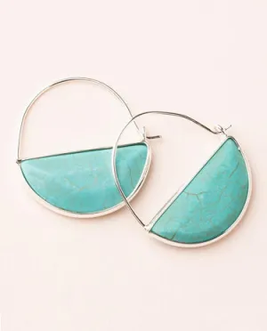 Scout Curated Wears - Stone Prism Hoop - Turquoise/Silver
