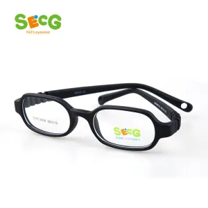 Secg Unisex Children's Full Rim Rectangle Silicone Eyeglasses 28139