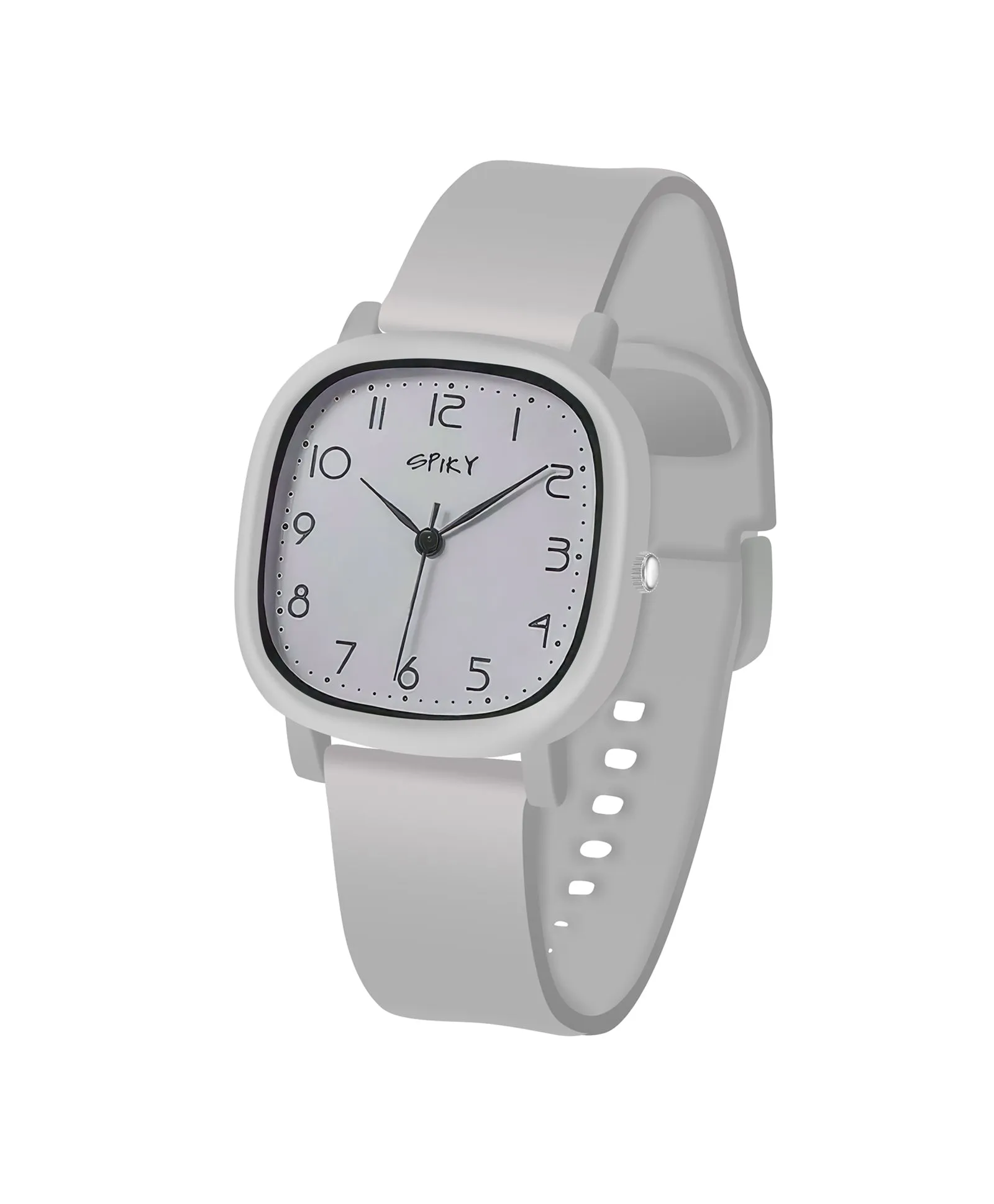Spiky Eva19 Square Analog Watch for Kids - Brown