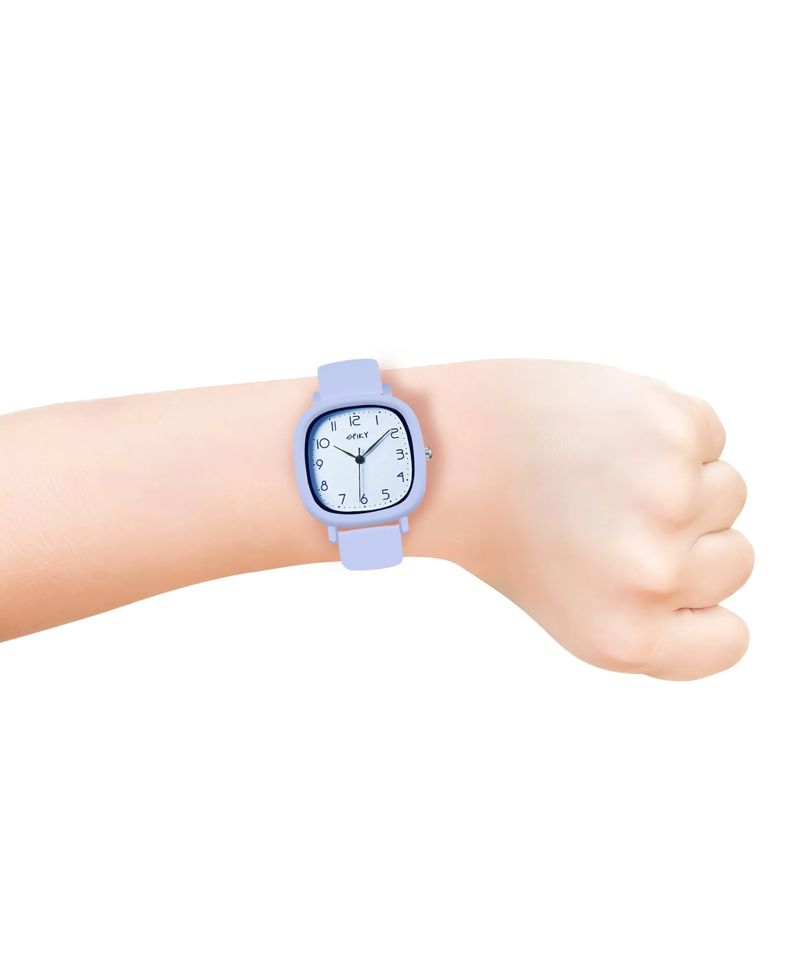 Spiky Eva19 Square Analog Watch for Kids - Brown