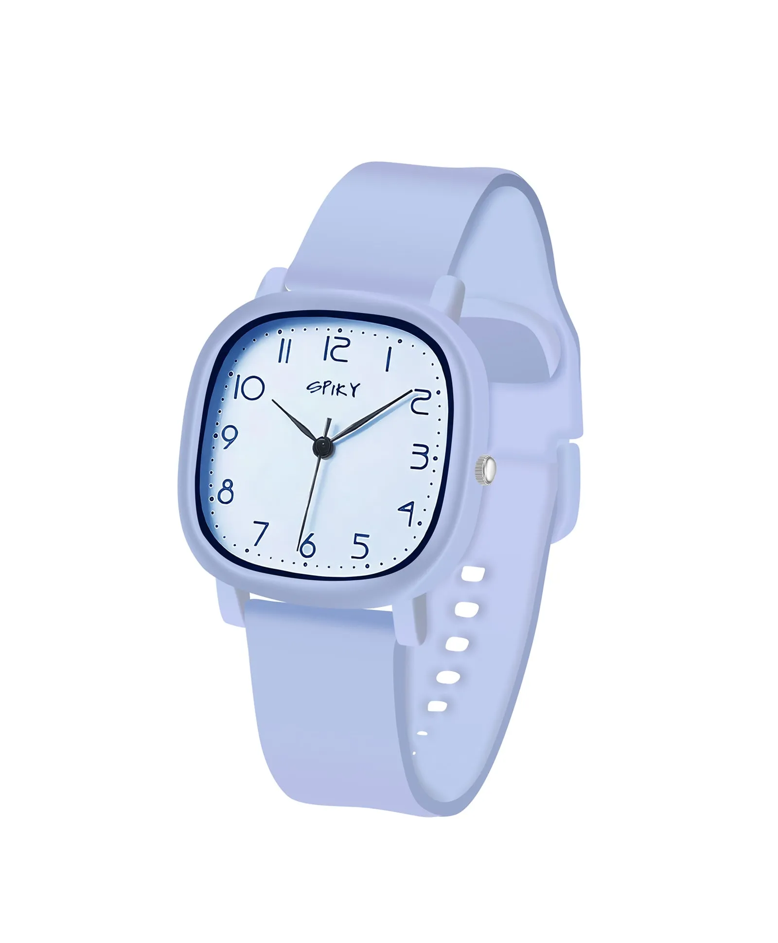 Spiky Eva19 Square Analog Watch for Kids - Brown