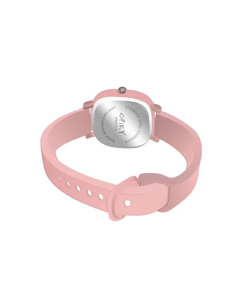 Spiky Eva19 Square Analog Watch for Kids - Brown