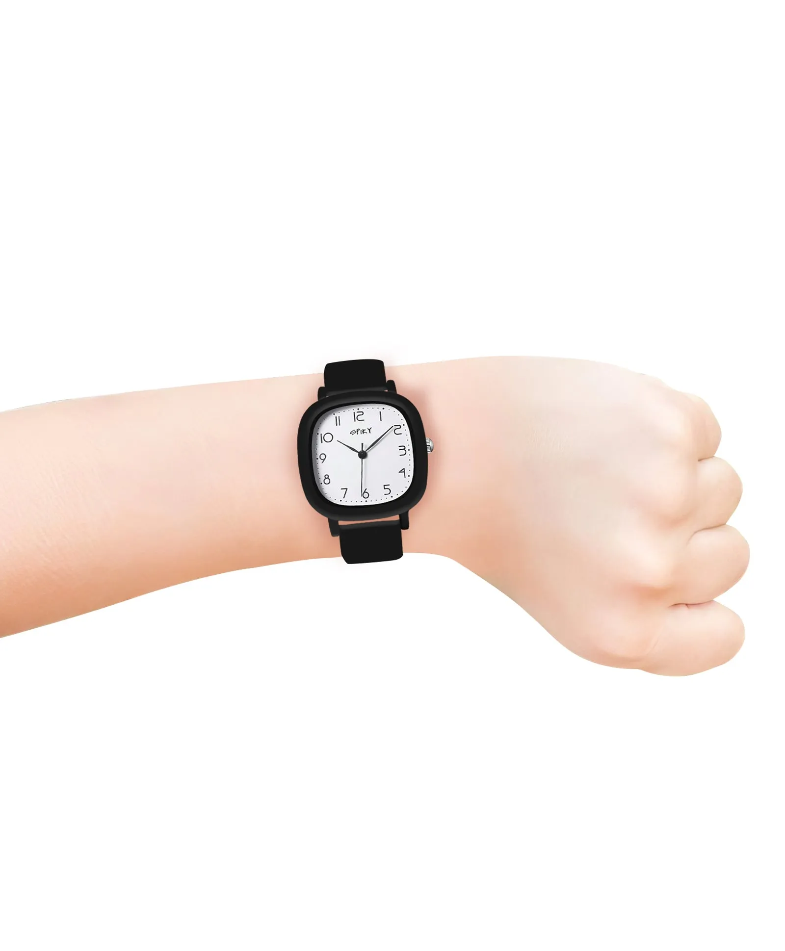 Spiky Eva19 Square Analog Watch for Kids - Brown
