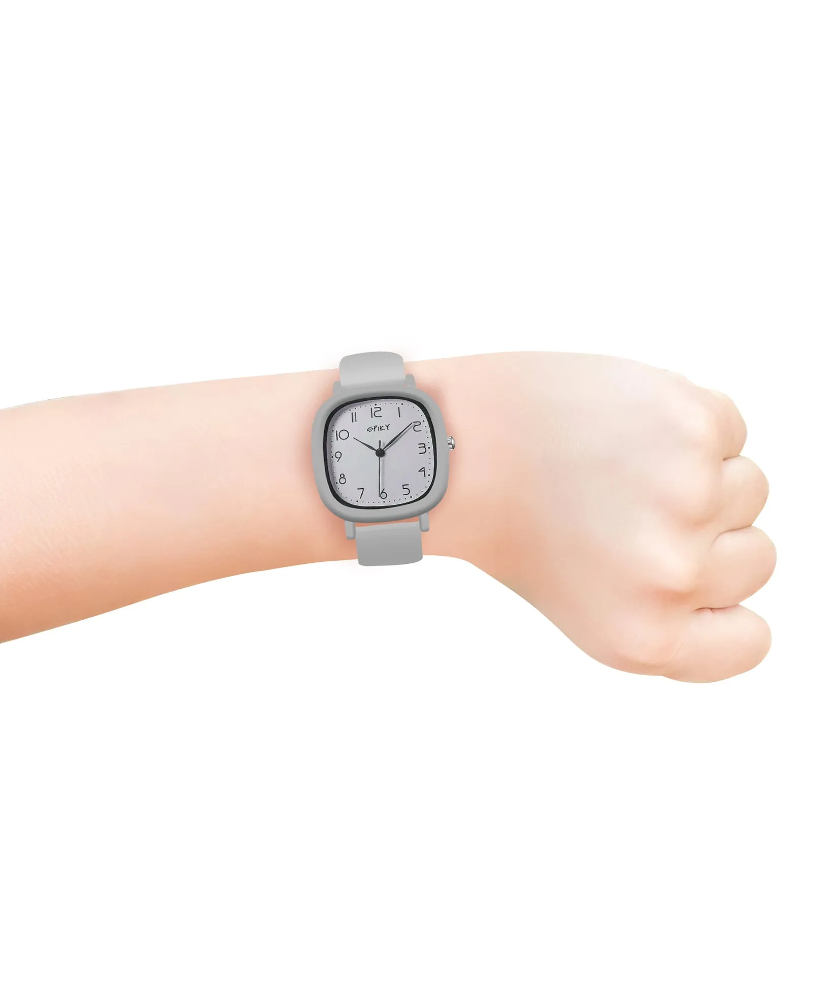 Spiky Eva19 Square Analog Watch for Kids - Brown