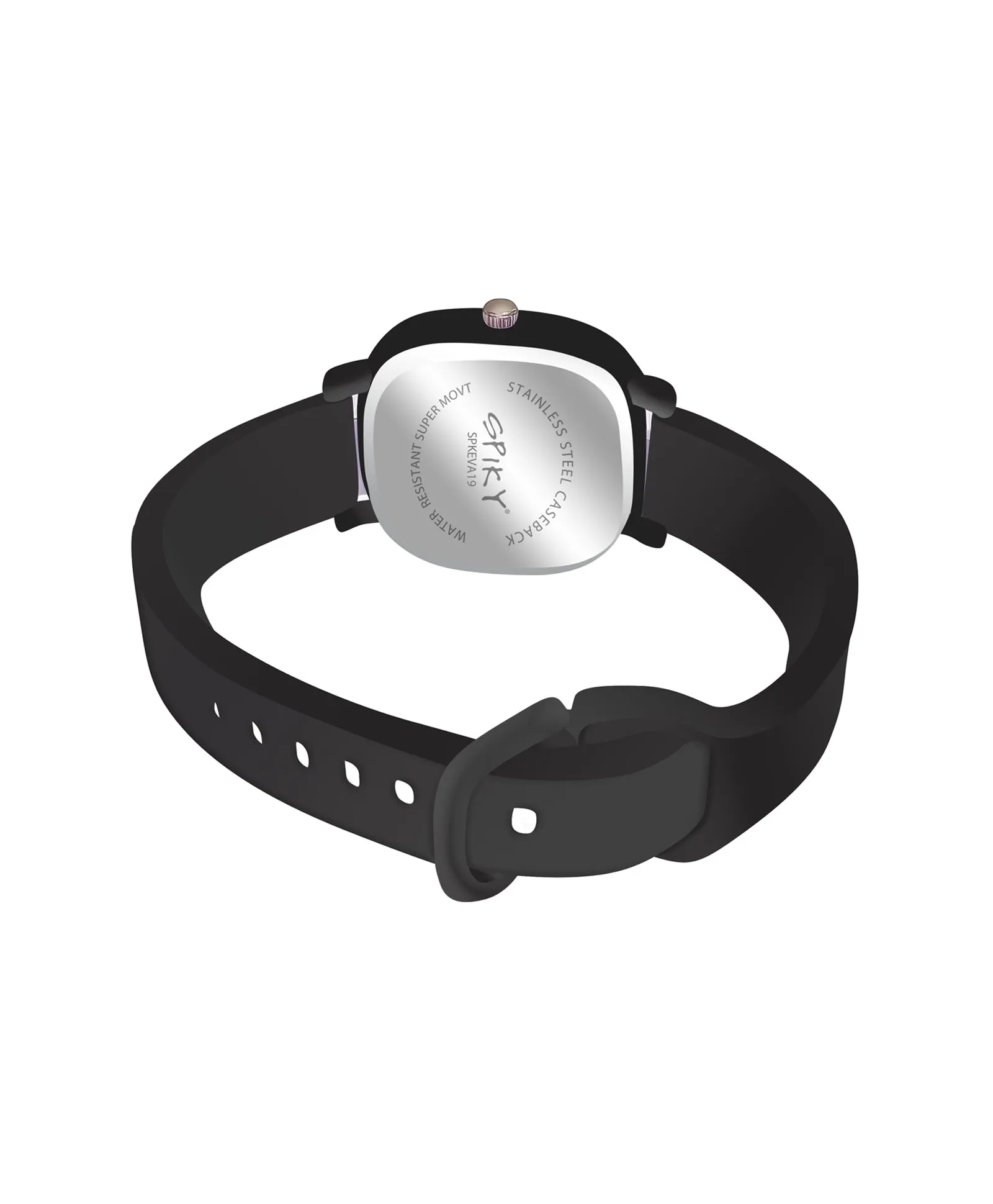 Spiky Eva19 Square Analog Watch for Kids - Brown