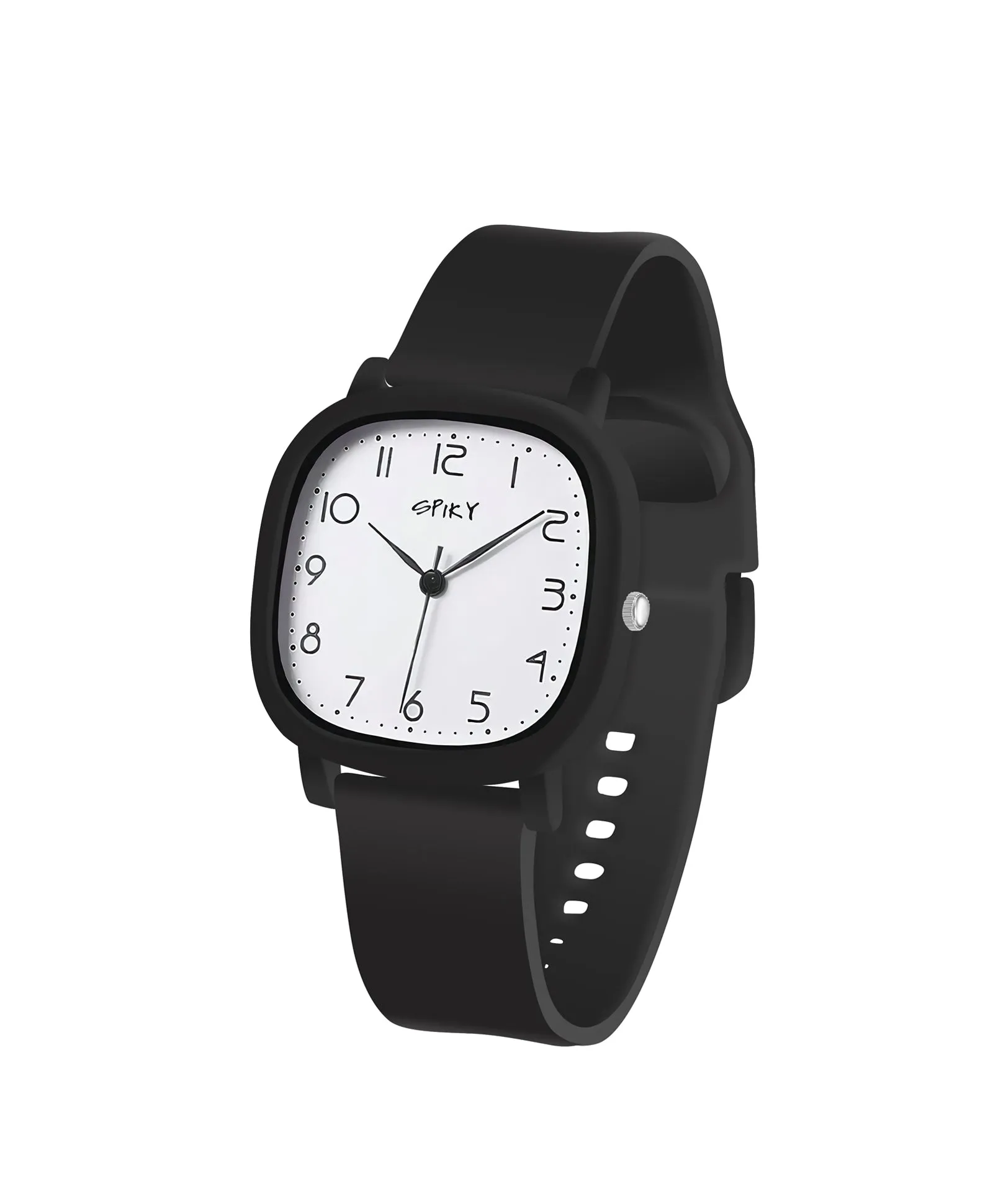 Spiky Eva19 Square Analog Watch for Kids - Brown