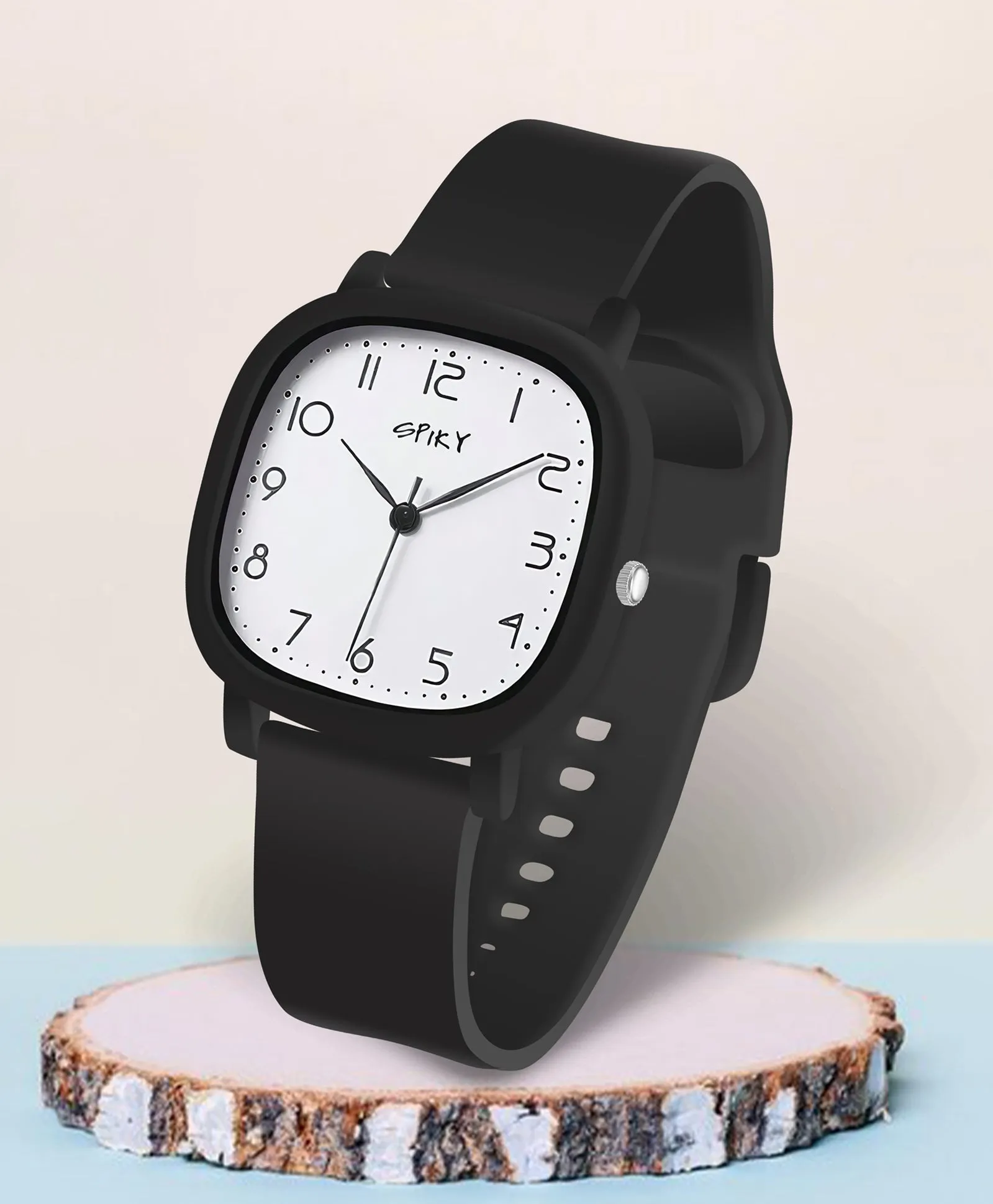 Spiky Eva19 Square Analog Watch for Kids - Green