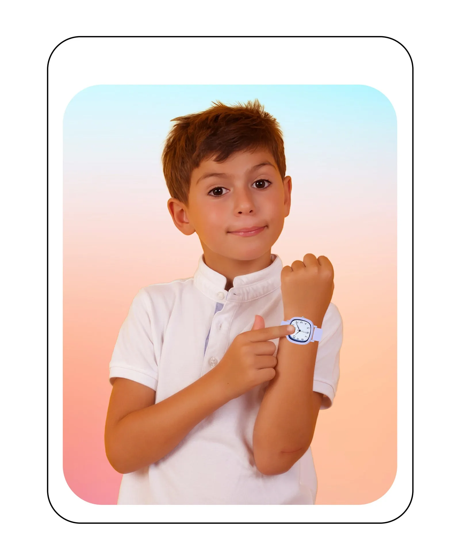 Spiky Eva19 Square Analog Watch for Kids - Green