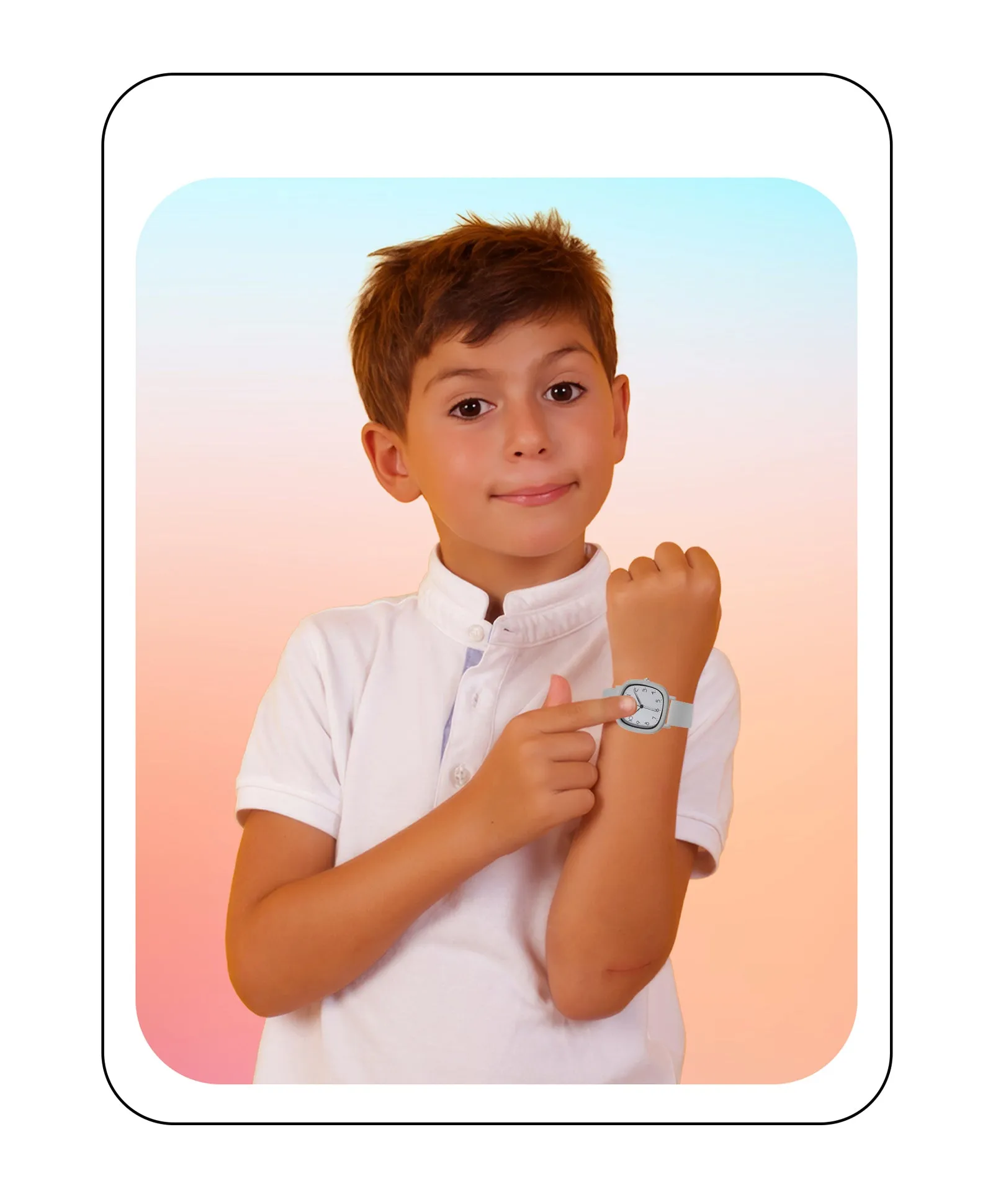 Spiky Eva19 Square Analog Watch for Kids - Green