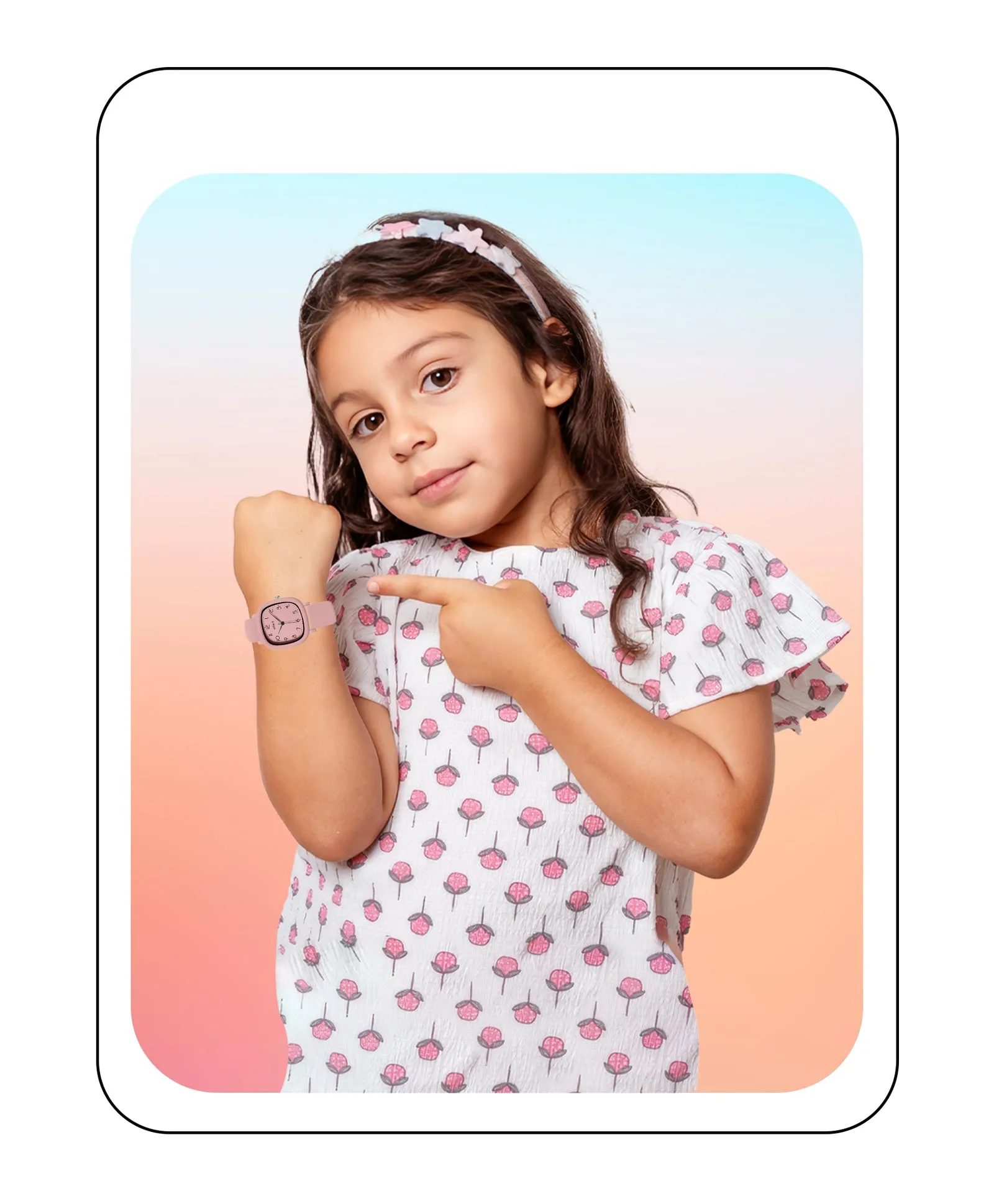 Spiky Eva19 Square Analog Watch for Kids - Green