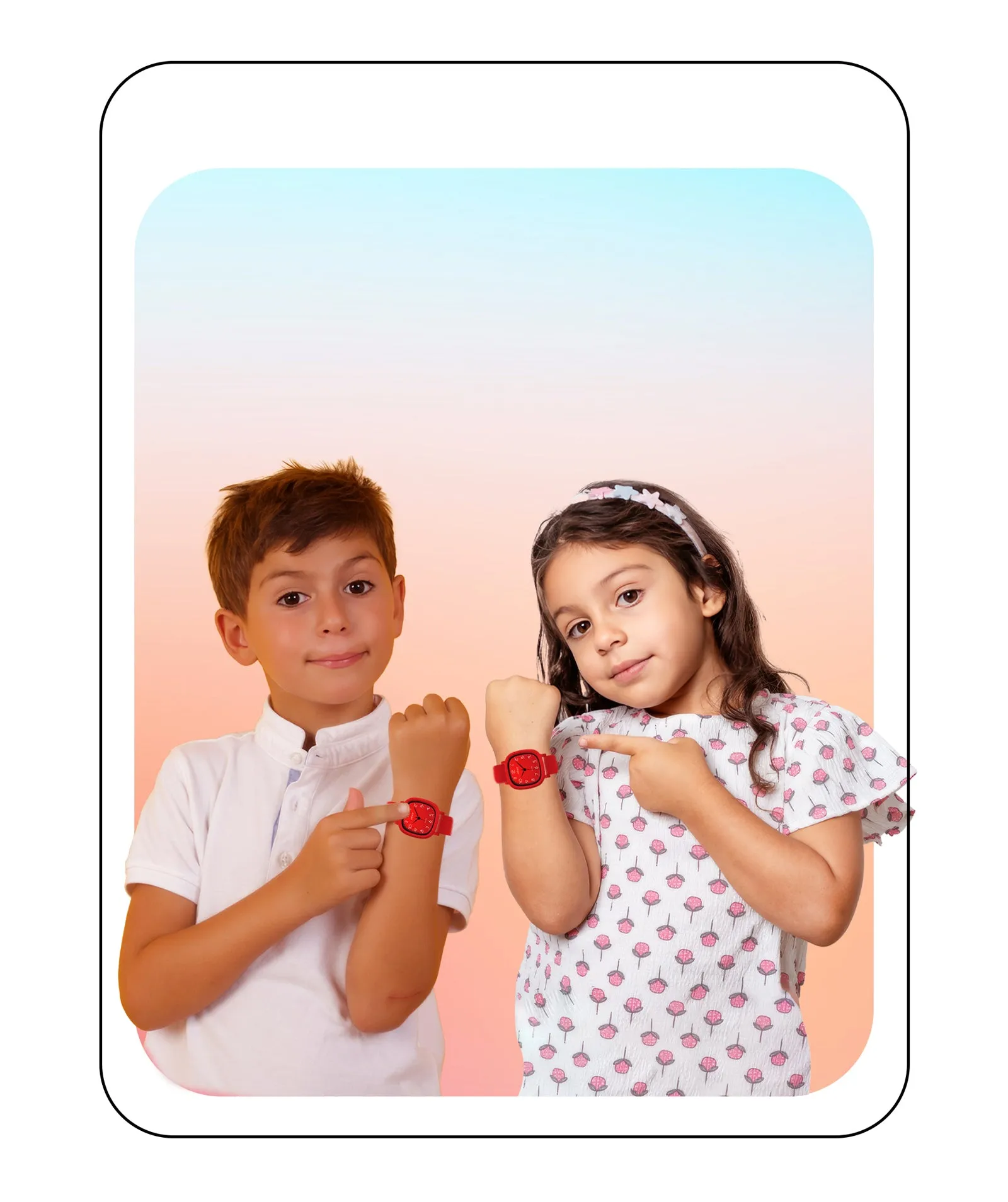 Spiky Eva19 Square Analog Watch for Kids - Green