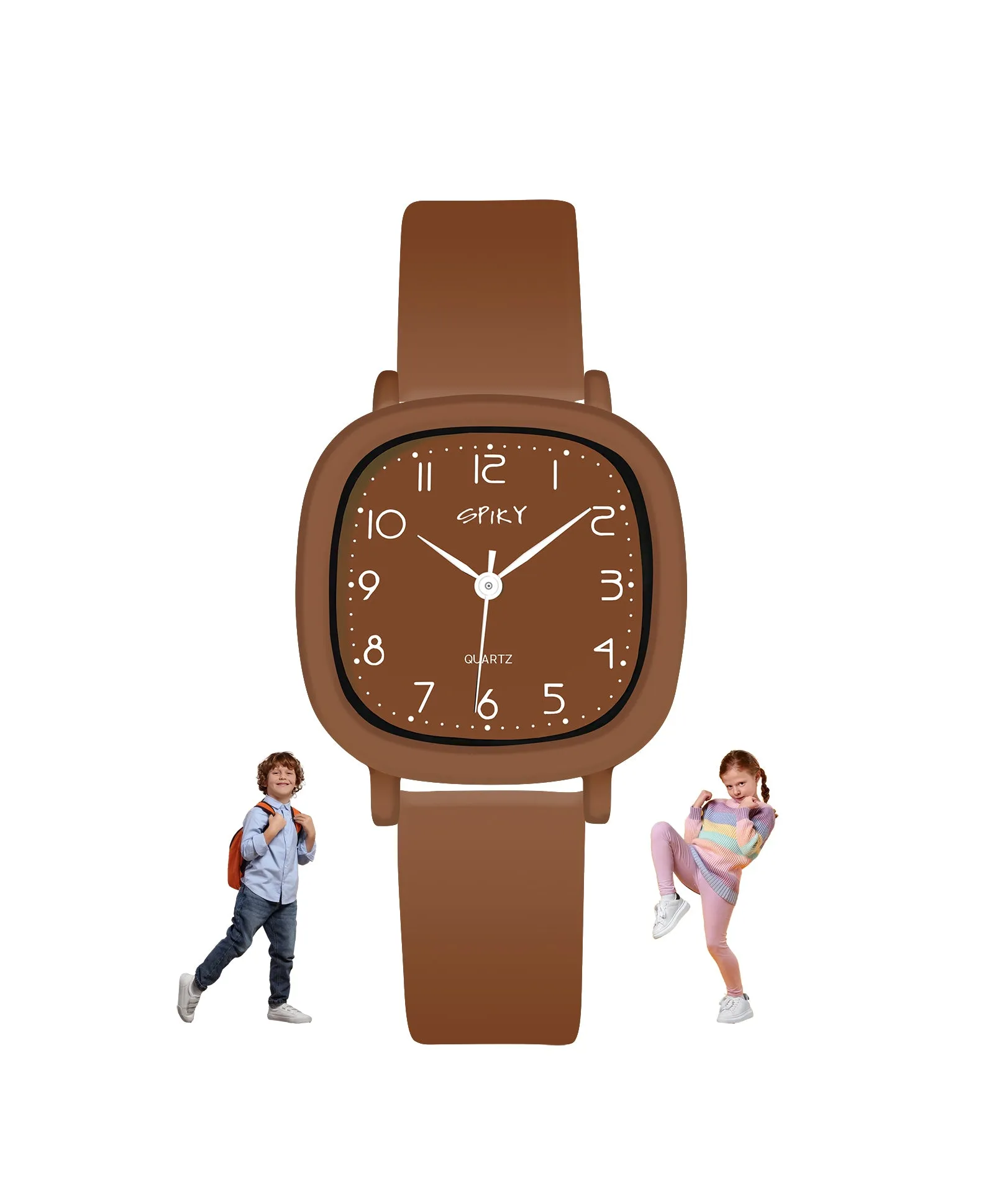 Spiky Eva19 Square Analog Watch for Kids - Green
