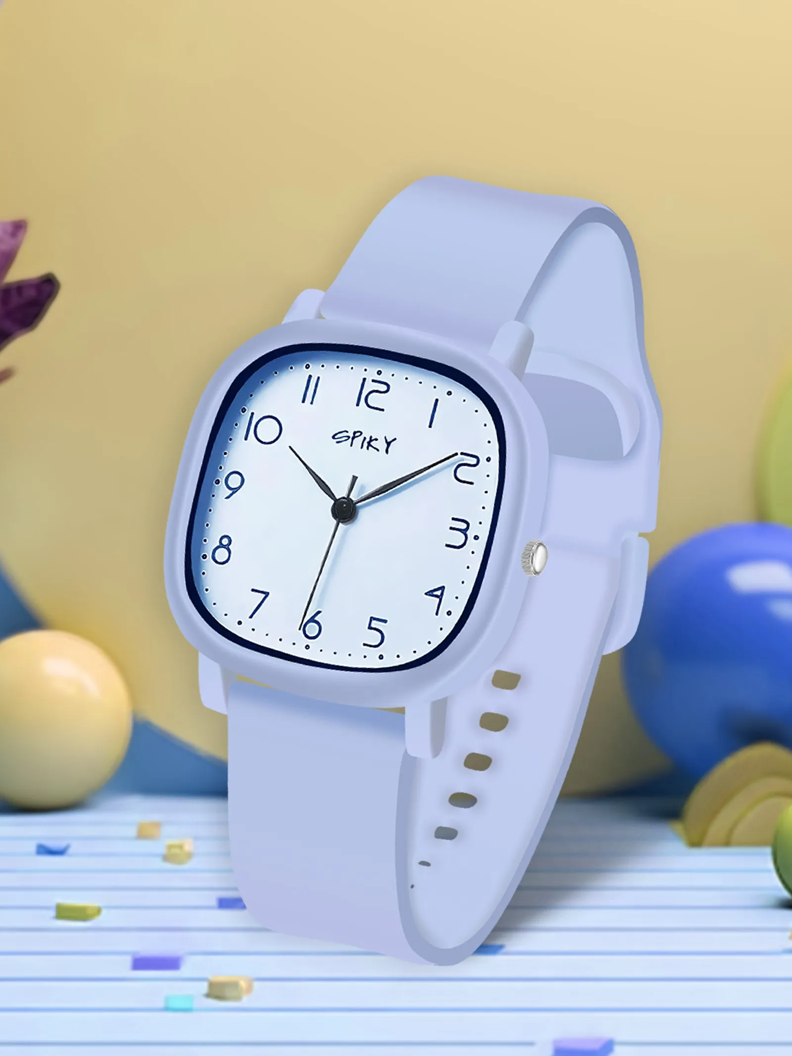 Spiky Eva19 Square Analog Watch for Kids - Green