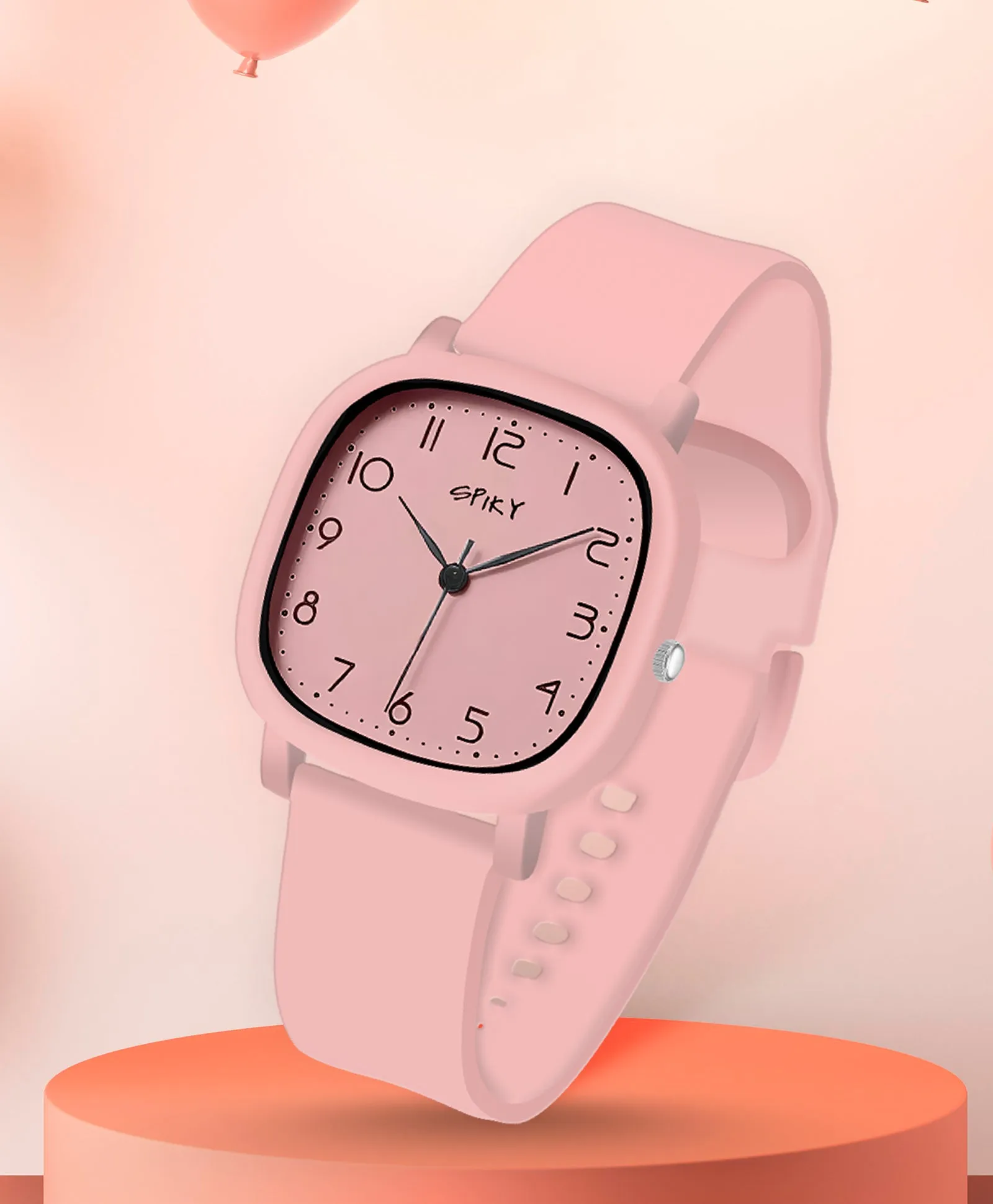 Spiky Eva19 Square Analog Watch for Kids - Green
