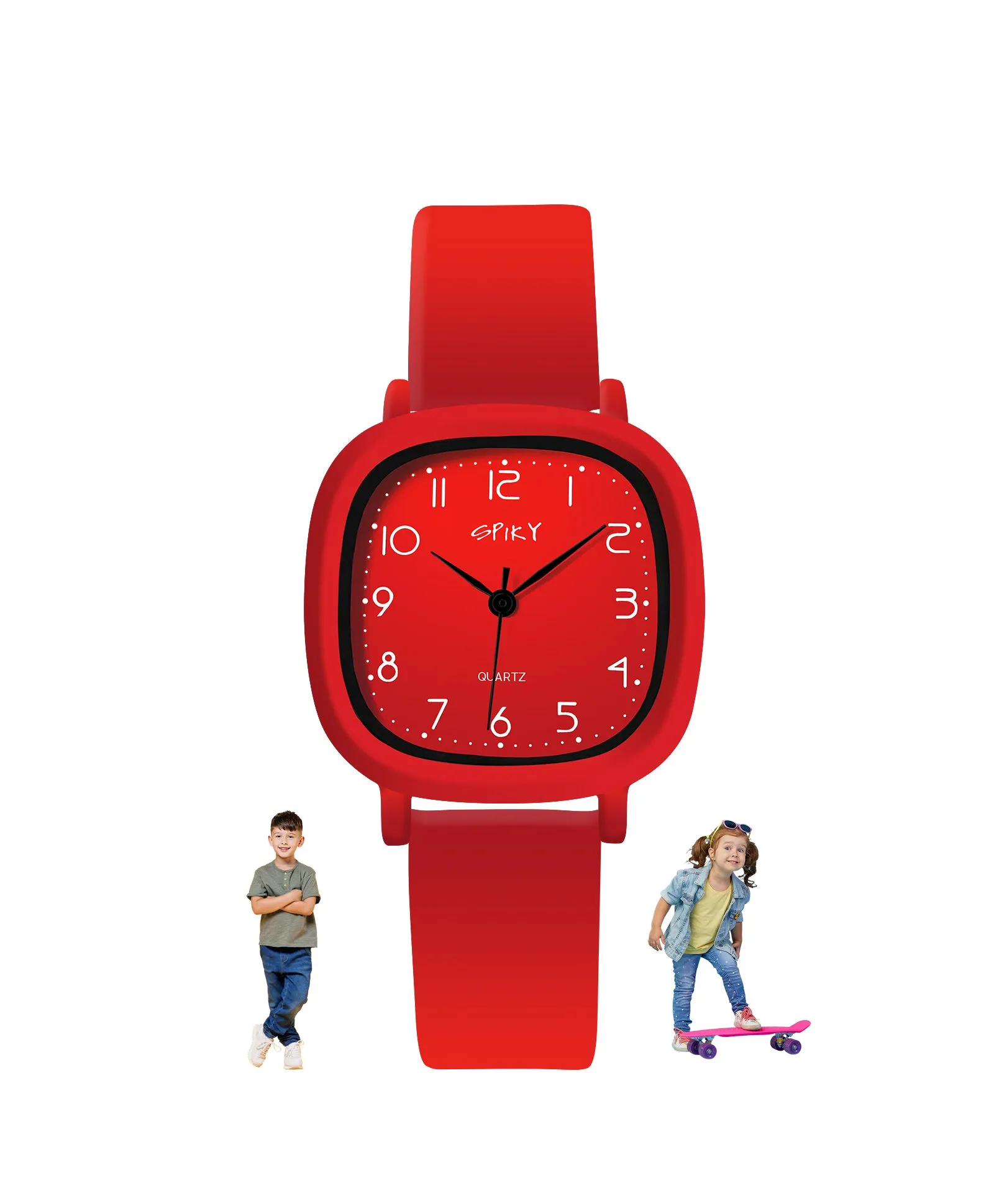 Spiky Eva19 Square Analog Watch for Kids - Green
