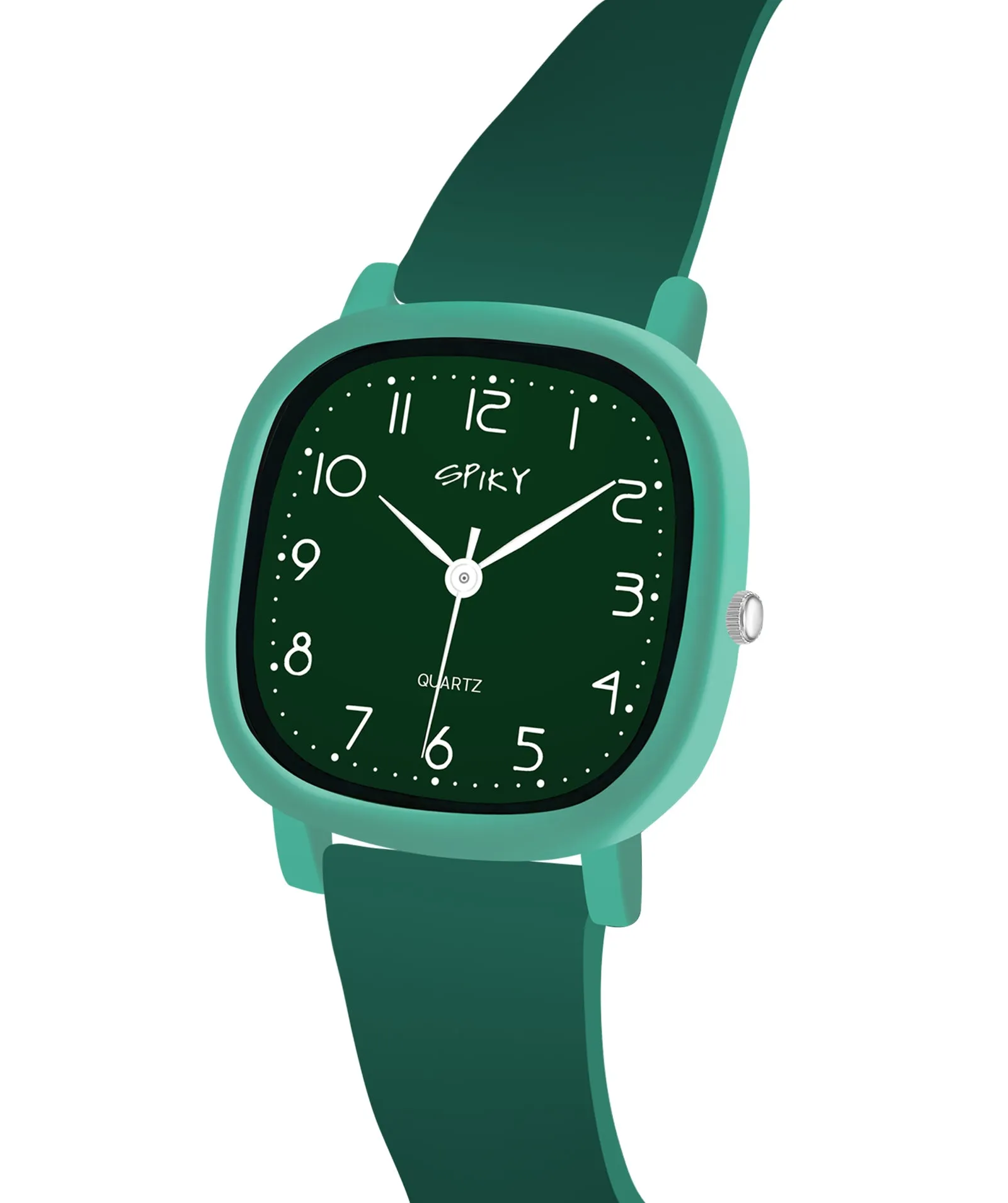 Spiky Eva19 Square Analog Watch for Kids - Green