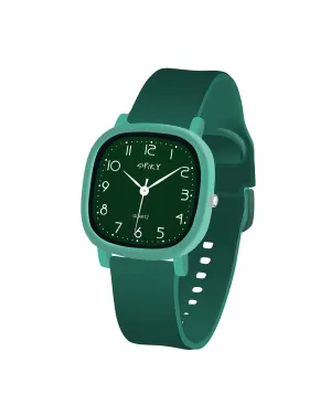 Spiky Eva19 Square Analog Watch for Kids - Green