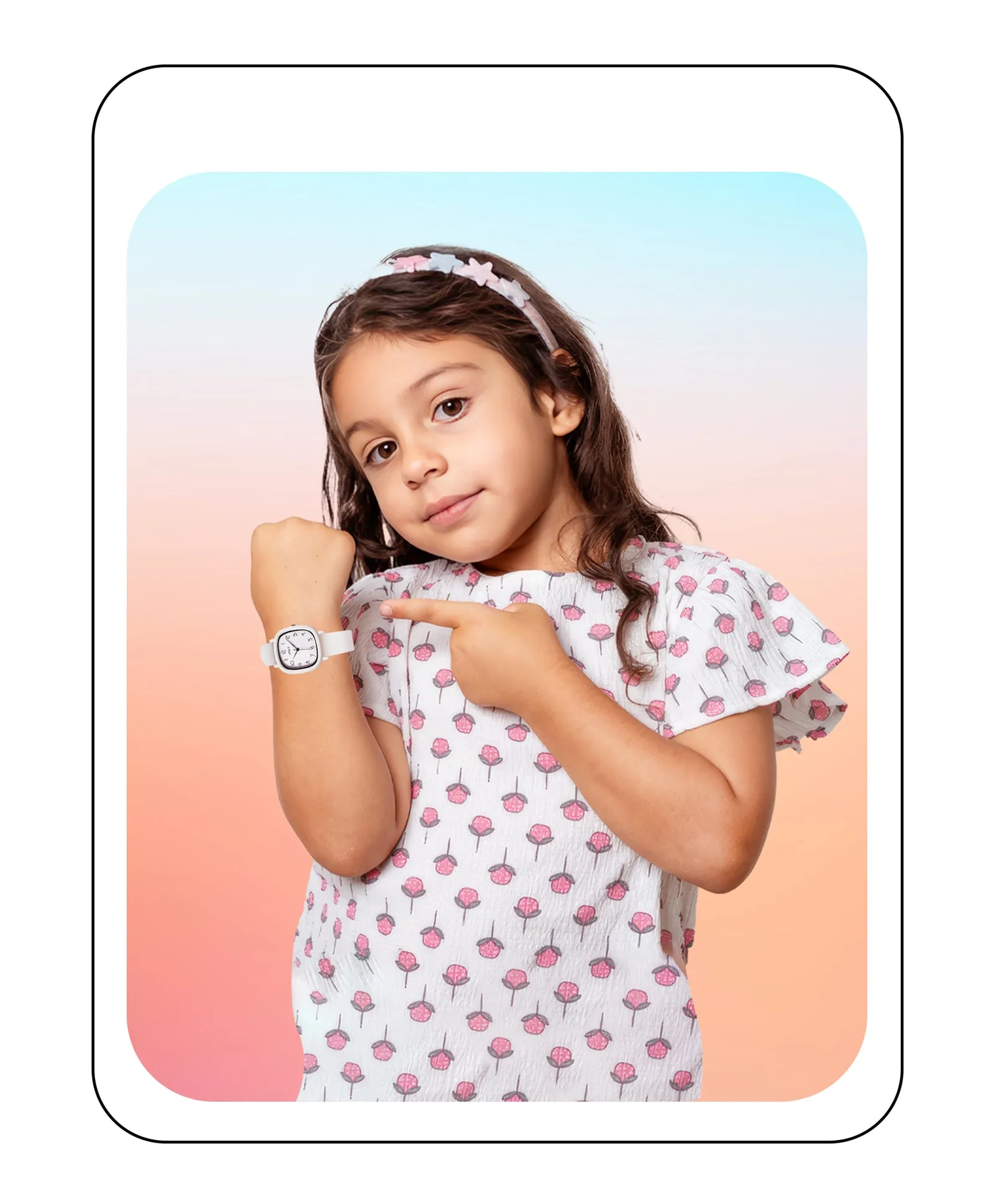 Spiky Eva19 Square Analog Watch for Kids - Green